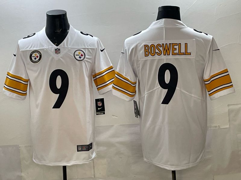 Men Pittsburgh Steelers #9 Boswell White 2025 Nike Limited NFL Jersey style 06